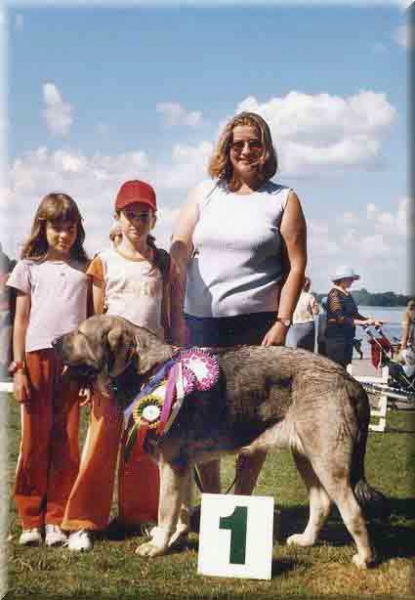 Bancia Dobra Rasa - Club Winner, BOB - Trakai, Lithuania 2004
Speciality Show for Molosser Dogs, Trakai, Lithuania 08-08-2004 
Challenger for the Lithuanian Champion LT CAC 
Club Winner 2004 Kl.N 04 
Best of Breed (BOB) 
(Basil Mastifland x Carina z Karolewka)
 

Keywords: 2004 herbu