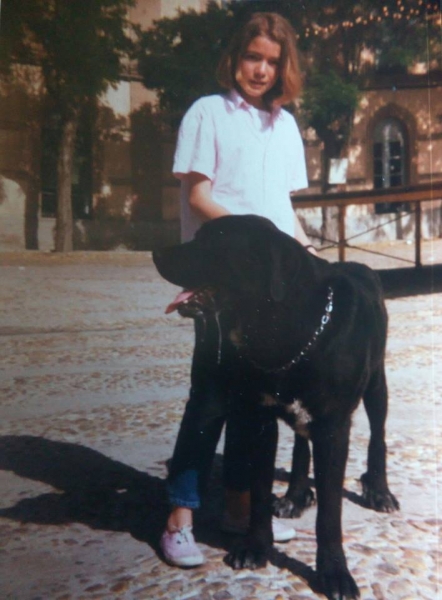Año 1988 - mi hija con Argos 
Keywords: 1988